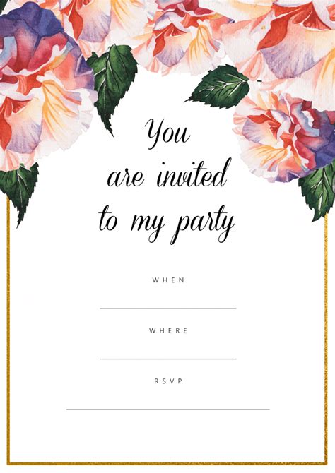 Free printable and customizable photo invitation templates .
